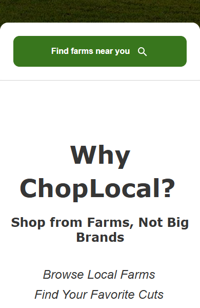 ChopLocal — Homepage Mobile